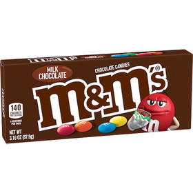 M&amp;M's Milk Chocolate Movie Box, 3.1 Ounces, 12 per case