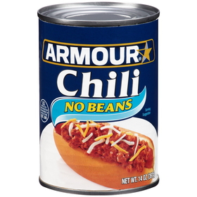 Armour No Bean Chili, 14 Ounces, 12 per case