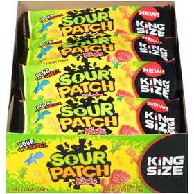 Sour Patch Kids Fat Free Soft Candy, 3.4 Ounces, 18 per box, 8 per case