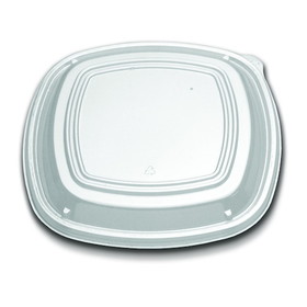 D &amp; W Fine Pack Forum 10.25" Clear, Low Dome, Vented, Square Dome Lid, 40 Each, 4 per case