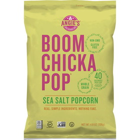 Angie's Boomchickapop Artisan Treats Sea Salt Popcorn, 4.8 Ounces, 12 per case