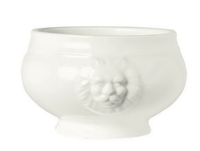 Libbey Bedrock Ovenware 15 Oz Lion Head Bowl 5.75" - Ultra Bright White, 12 Each, 1 Per Case