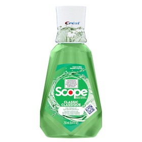 Crest Scope Classic Original Mint Rinse, 8.4 Fluid Ounce, 6 per case