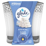 Glade Clean Linen Candle, 3.4 Ounces, 6 per case