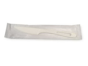 World Centric Tpla Compostable Corn Starch Individually Wrapped Knife 750 Per Pack - 1 Per Case