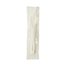 World Centric Tpla Compostable Corn Starch Individually Wrapped Fork, 750 Each, 1 per case