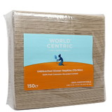 World Centric 15 Inch X 16 Inch 2 Ply 100% Post Consumer Recycled Paper Compostable Unbleached Dinner Napkin, 150 Each, 20 per case