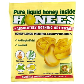 Honees Cough Drop Honey Lemon Display, 20 Piece, 12 Per Case