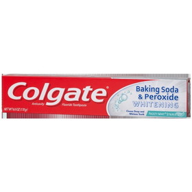 Colgate Baking Soda & Peroxide Whitening Frosty Mint Stripe Toothpaste 6 Ounce Tube - 6 Per Pack - 4 Per Case