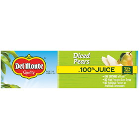 Del Monte In 100% Juice Diced Pear, 16 Ounces, 6 per case
