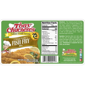 Tony Chachere's Creole Foods Crispy Fish Fry Mix, 25 Pounds, 1 per case