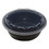 Cubeware 18 Ounce Round Container Black Base With Clear Lid, 150 Set, 1 per case, Price/Case