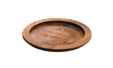 Lodge Round Wood Walnut Stain Underliner - 6 Per Case