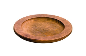 Lodge Round Wood Walnut Stain Underliner - 6 Per Case