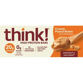 Thinkthin Creamy Peanut Butter Protein Bar, 2.1 Ounces, 12 per case