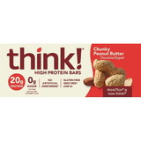 Thinkthin Chunky Peanut Butter Protein Bar, 2.1 Ounces, 12 per case