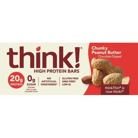 Thinkthin Chunky Peanut Butter Protein Bar, 2.1 Ounces, 12 per case