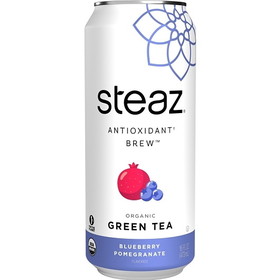 Steaz Iced Tea Green Blueberry Pomegranate Organic, 16 Fluid Ounces, 12 per case