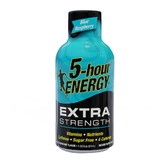5-Hour Energy 768123 5-Hour Energy Extra Strength Blue Raspberry Energy Shot 1.93 Ounces - 12 Per Pack - 18 Per Case