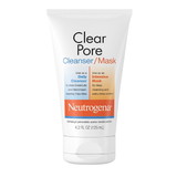 Neutrogena Clear Pore Cleanser & Mask 4.2 Ounces - 3 Per Pack - 8 Packs Per Case