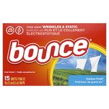 Bounce Dryer Sheets Outdoor Fresh, 15 Count, 15 per case