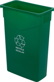 Waste Container 23 Gallon Recycle Green 1-4 Each