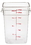 Cambro 22 Quart Clear Measuring Plastic Square Container, 6 Each, 1 per case, Price/Case