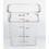 Cambro 4 Quart Clear Measuring Plastic Square Container, 6 Each, 1 per case, Price/Case