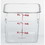 Cambro 6 Quart Clear Measuring Plastic Square Container, 6 Each, 1 per case, Price/Case