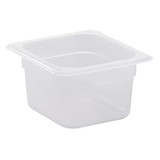 Cambro 1/6 Inch X 4 Inch Polypropylene Translucent Sixth Size Food Storage Pan 1 Per Pack - 6 Per Case
