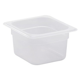 Cambro 1/6 Inch X 4 Inch Polypropylene Translucent Sixth Size Food Storage Pan, 6 Each, 6 per case