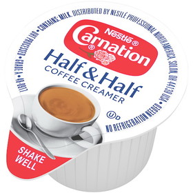 Carnation Nestle Single Serve Half &amp; Half Creamers, 109.4 Fluid Ounces, 1 per case