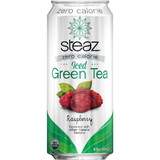 Steaz Iced Tea Raspberry Zero, 16 Fluid Ounces, 12 per case