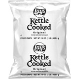Lay's Bulk Kettle Cooked Original Potato Chips, 16 Ounces, 8 per case