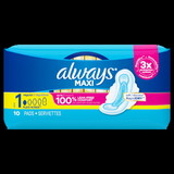 Pad Maxi 8 Hour Protection 12-10 Count