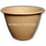 World Centric 16 Ounce Unbleached Plant Fiber Compostable Bowl 50 Per Pack - 10 Per Case