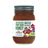 Madhava Organic Very Raw Honey 22 Ounce Jar - 6 Per Case