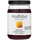 Madhava Organic Pure And Raw Honey, 22 Ounces, 6 per case