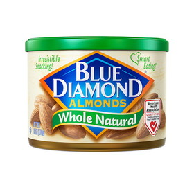 Blue Diamond Almonds Almond Whole Natural 6Oz, 6 Ounces, 12 per case