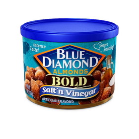 Blue Diamond Almonds Almonds Whole Salt &amp; Vinegar Bold, 6 Ounces, 12 per case