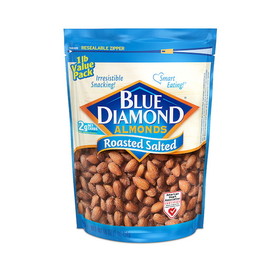 Blue Diamond Almonds Roasted &amp; Salted 16Oz, 16 Ounces, 6 per case