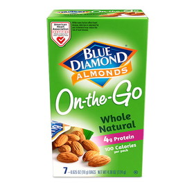 Blue Diamond Almonds Almond Whole Natural .625Oz, 4.38 Ounces, 6 per case