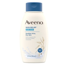 Aveeno Skin Relief Body Wash 3 Pack Of 12 Ounce Bottles - 4 Per Case
