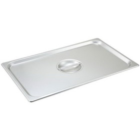 Winco Full Size Stainless Steel Steam Table Pan Cover 1 Per Pack