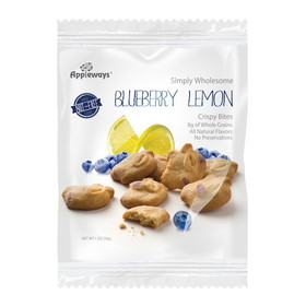 Appleways Individually Wrapped Whole Grain Blueberry Lemon Crispy Bites, 1 Count, 108 per case