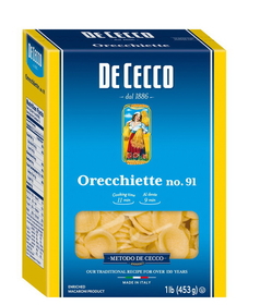 De Cecco No. 91 Orecchiette 1 Pound Per Box - 12 Per Case