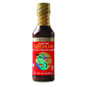 San-J International Szechwan Sauce Gluten-Free, 10 Fluid Ounces, 6 per case