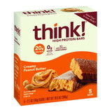 Thinkthin High Protein Creamy Peanut Butter Bars, 10.5 Ounces, 4 per case