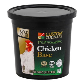 Gold Label True Foundations No Msg Added Clean Label Gluten Free Chicken Base 1 Pound Tub - 6 Per Case