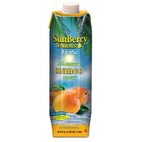 Sunberry Farms Mango Nectar 25% Juice, 33.8 Fluid Ounces, 12 per case